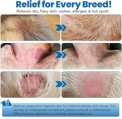 Wrinkle Balm for Dog Wrinkles 3 Oz Includes Applicator, Dog Lotion for Dry Itchy Skin Relief, Yeast Infection Treatment, Protects from Cracks & Wounds