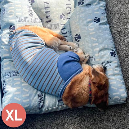 KYEESE 2Pack Dog Sweater, Soft Pet Sweatshirt Stretchy Pullover Dog Sweater for Small Medium Dogs Boy, Lightweight Fleece Pet Shirt Clothes with Sleeves, XL