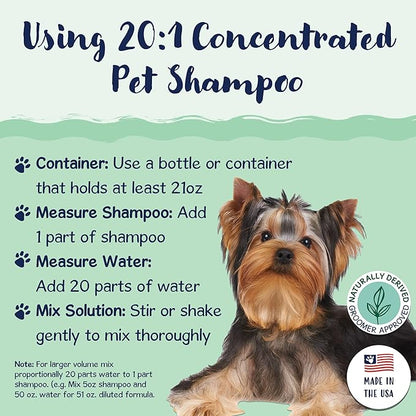 Bobbi Panter Dog Shampoo - Made in USA - All Natural Formula for Itch Relief & Soothing Skins, Concentrated 16:1 for Professional Groomers - Green Apple Scent, 1 Gallon (Case of 4)