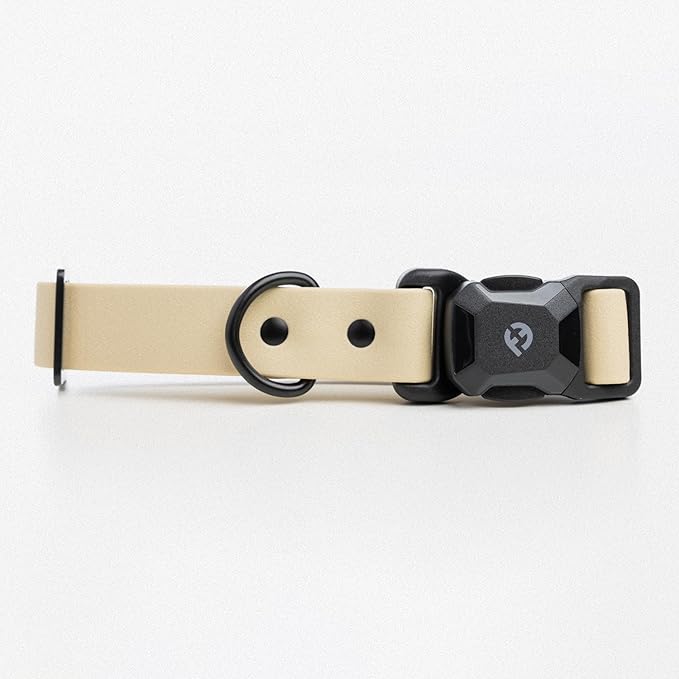 2026 New Edition, Fei & Eve PVC MagEase Dog Collar - Patented Magnetic Buckles | Fur-Safe | 450LB Escape-Proof | Adjustable Fit | Large (Champagne)