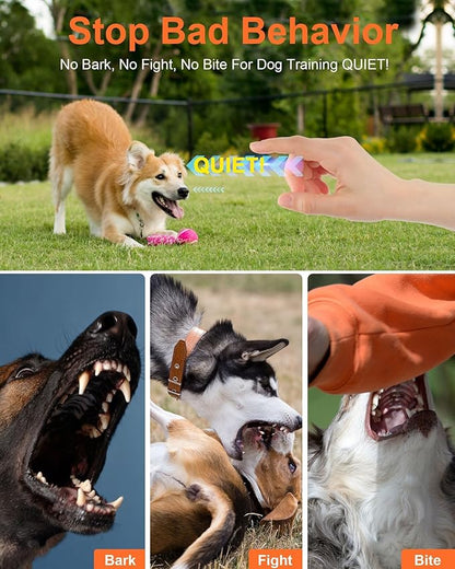 Dog Training Bark Deterrent Device, Anti-Barking Device for Dogs, Stop Bad Behavior Without Yelling or Swatting, Ultrasonic Stopper Alternative to Shock Collar