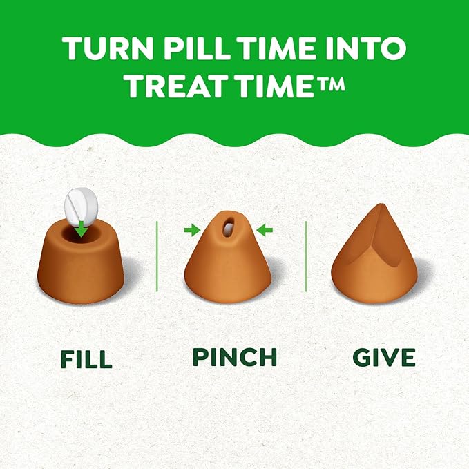 Greenies Pill Pockets for Dogs, Large Size Soft Dog Treats, Chicken Flavor, (6) 7.9 oz. Pouches
