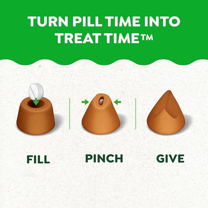 Greenies Pill Pockets for Dogs, Large Size Soft Dog Treats, Chicken Flavor, (6) 7.9 oz. Pouches