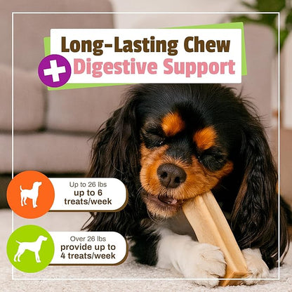 Pet Naturals BusyButter Balanced Belly Peanut Butter Bones, Rawhide-Free Chews for Small Dogs, Long Lasting Chew Bones, Probiotics & Pumpkin for Gut Health, 22 Count