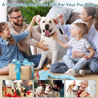 Fuufome Squeaky Dog Toys for Medium and Small Dogs-Interactive Tug of War Toy for Puppy Teething,Great Plush Dog Toy for Dogs to Keep Them Busy