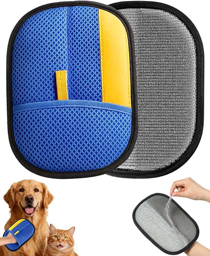 Pet Hair Removal Glove, Upgraded Thickened Pet Hair Remover Glove for Cats & Dogs, Reusable Powerful Cat Grooming Gloves, Pet Hair Remover Tool for Clothing, Couch, Furniture, Car Seats