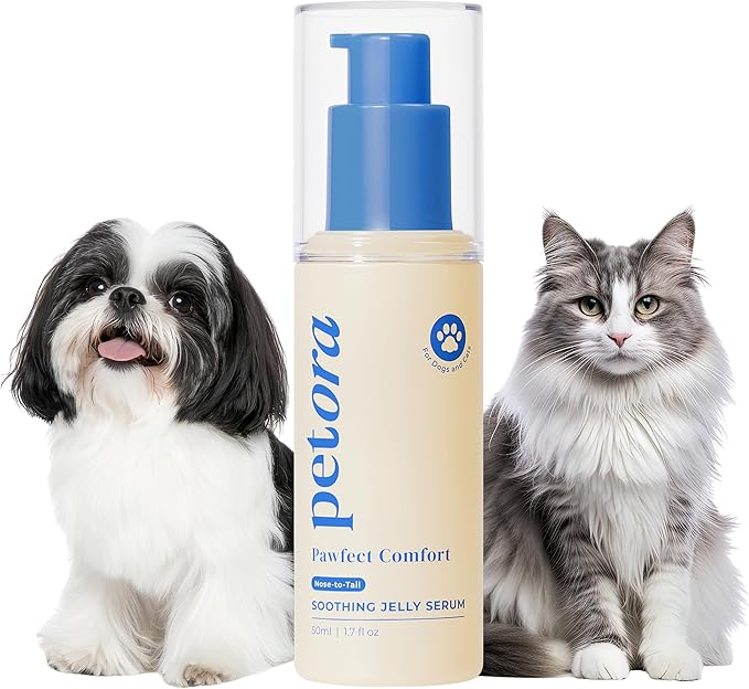 petora] PAWFECT Comfort Soothing Jelly Serum for Dogs & Cats | Fast Relief for Dry, Cracked Paws, Hot Spots & Itchy Skin | Certified KAPQA Animal Safety & Efficacy | Pump Dispenser Mess-Free