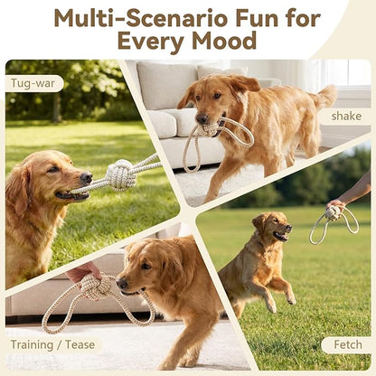 IRRESTRICO Puppy Chew Toys for Teething, Rope Toys for Dogs Training and Play, Durable Chew Rope for Small and Medium Breeds, M Size