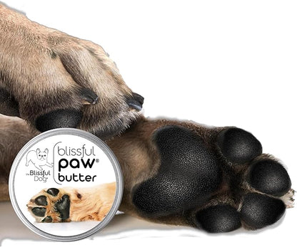 The Blissful Dog Paw Butter, Moisturizer for Dry Paw Pads, Softens and Protects a Rough Paw in Winter, Versatile, Lick-Safe Dog Paw Pad Balm, 4 oz.