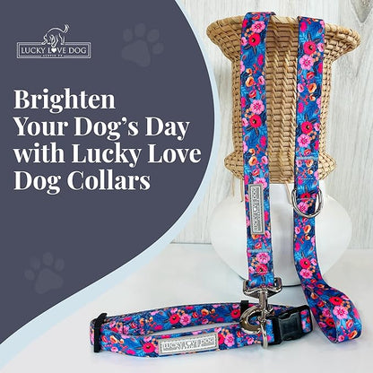 Lucky Love Dog - Adjustable Dog Collar and Leash Set with Easy Click Buckle for Small Dogs, Durable, & Comfortable Collar for Male & Female Dogs, Puppies & Adult Dogs - Zuzu, XS