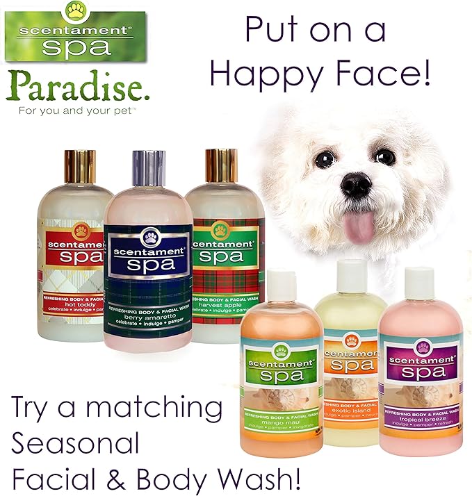 Best Shot Scentament Spa Botanical Body Splash, Detangler Spray, Hypoallergenic Body Spray for Cat and Dog, Berry Amaretto, 8 Oz.