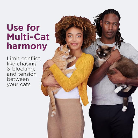 Comfort Zone Multi Cat Calming Diffuser Refill, 1 Pack – Cat Calming Pheromone Refills Help Reduce Anxiety, Stress, Scratching, Urine Marking, Multi-Cat Aggression, (30-Day Refill, 30-Day Supply)
