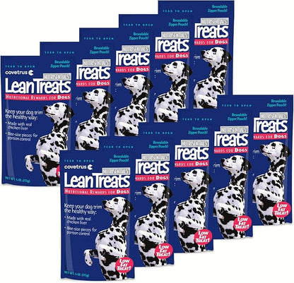 Covetrus Nutrisential Lean Treats for Dogs - Small, Medium & Large Dogs (K9) - Nutritional Low Fat, Bite-Size - Soft Chicken Flavor - 10 Pack - 4oz