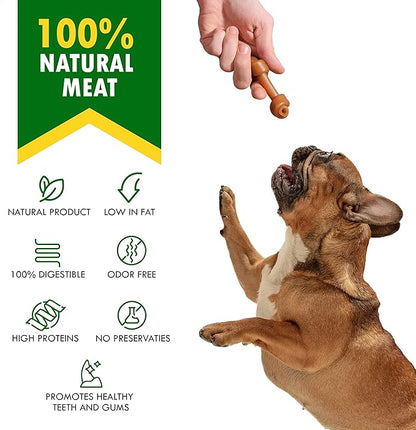 Dog Treats Peanut Butter Bones with Cranberry & Rawhide Free Chew 10.6 Oz - Pet Natural Mini & Big Snacks Healthy Collagen & Bulk Best Chews for Small & Large Dogs - Made for USA (Peanut Butter)