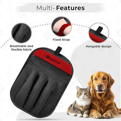 2PC Pet Hair Removal Gloves - Pet Hair Remover Gloves, Upgraded Pet Hair Removal Gloves for Cats & Dogs, Five Finger Electrostatic Reusable Magic Brush for Carpet Clothing Laundry Couch & Car Seat