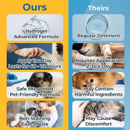 Silverquine Dog Wound Care Gel - Hot Spot Gel Solution for Dogs and Cats - Safe If Licked, Odorless Silver Hydrogel Ointment for Pets Cuts, Burns, Scratches, Sores and Skin Concerns - 1.5 Oz
