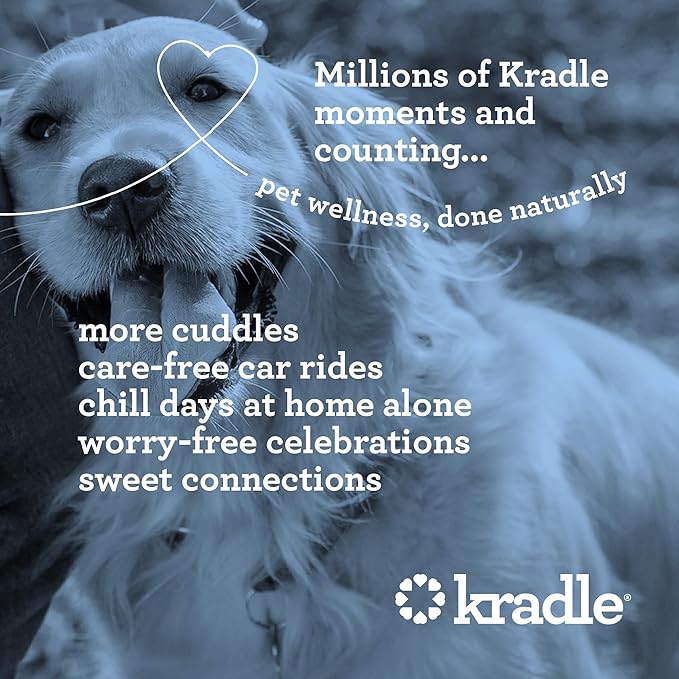 Kradle Bliss Bars for Dogs - Peanut Butter Flavored Calming - GABA L-Theanine - On The Go Packaging - Supports a Calm Demeanor - 6 Bars
