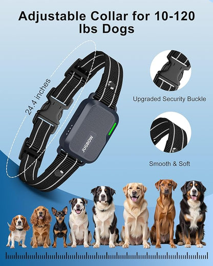 Jugbow Dog Shock Collar - 4500FT Dog Training Collar with Remote, IPX8 Waterproof Electric Dog Collar with 4 Training Modes, Rechargeable eCollar for 10-120lbs Small Medium Large Dogs(NBU)
