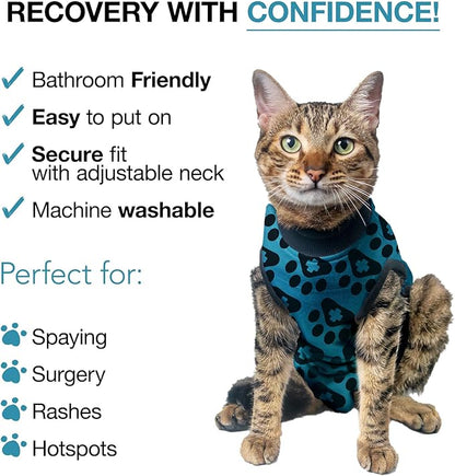 BellyGuard Cat Recovery Suit for Female and Male, Cat Surgery Suit Alternative, Onesie for After Spay Care, Post-Surgery Protective Body Cover for Feline and Kitten Healing