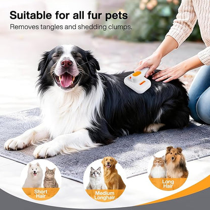 Dog & Cat Deshedding Brush: 3-in-1 Adjustable Spray & Cold Mist Grooming Tool for Detangling, Bathing & Deshedding - Anti-Static, Self-Cleaning, Softens Coat for Long/Short Haired & Water-Averse Pets