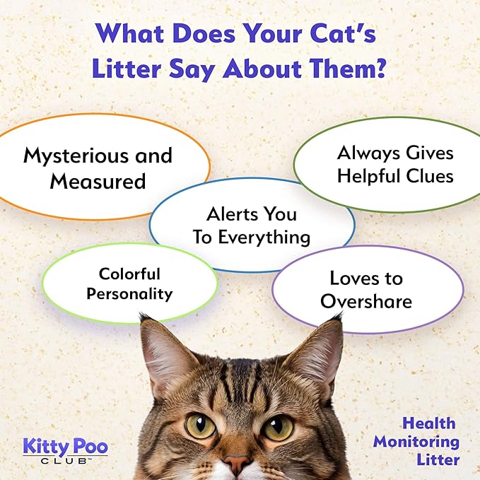 Kitty Poo Club Health Indicating Cat Litter 2-Bag Non-Clumping Lightweight with Disposable 2-Pack Cat Litter Box | Non Clumping, Super Absorbent Odor Control — Perfect for Daily Use