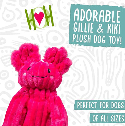 HuggleHounds X-Brace Squeaky Dog Toy - Interactive Dog Toys for Large Pets to Keep Them Busy, Pet Supplies, Soft & Cute Puppy Plush with Squeak, Tough Plushy - Gillie Axolotl, Large