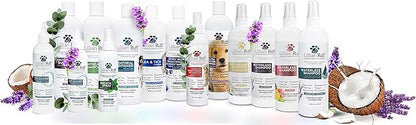 Lillian Ruff PRO Formula Ultra Brightening Dog Shampoo & Leave-in Conditioner Detangler Set - Professional Whitening, Stain Removal, Dematting, Detangling & Odor Control with Aloe & Provitamin B5