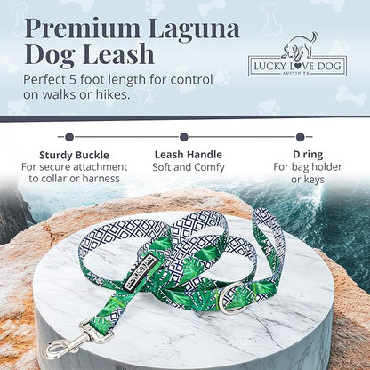 Lucky Love Dog Leash – Soft, Durable, and Comfortable Leash with Vibrant Patterns – Stylish and Long Lasting for Large Male and Female Dogs – Laguna, Large