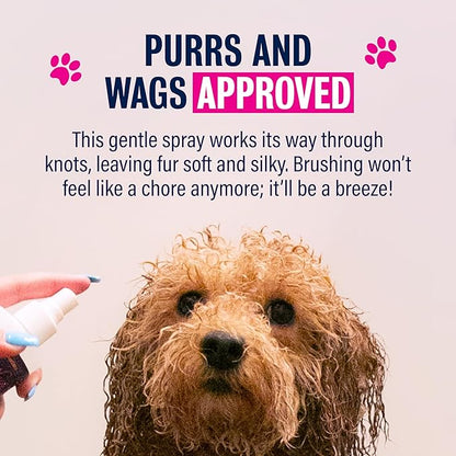 Pants and Wags Anti-Itch & Scratch Dematting Spray - Dog Hair Detangler - Orange Blossom & Chamomile - Hypoallergenic - No Dyes or Perfumes - 8 oz - 2 Pack