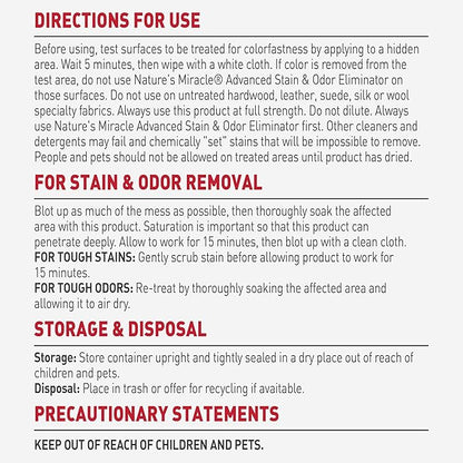 Nature’s Miracle Advanced Stain & Odor Eliminator For Dogs With Flip & Go Sprayer, 64 Ounces, Enzymatic Formula For Severe Dog Messes Including Urine, Feces, Diarrhea And Vomit Stains And Odors