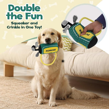 PUPROAR Golf Dog Toy – Funny Dog Valentines Day & Birthday Gift with Squeaker Rope & Crinkle, Fun & Interactive Puppy Birthday Toy