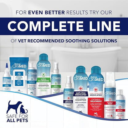 TropiClean OxyMed Hypoallergenic Hot Spot Treatment for Dogs, Dog Allergy Relief Spray, Gently Soothes Skin Irritation, Helps Alleviate Scratching, Chewing & Licking, Safe for Cats, 8oz.