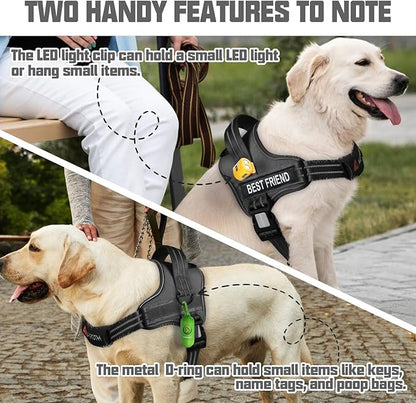 AUROTH Dog Harness and Leash Set, Soft Padded Dog Vest with 5.25FT Dog Leash, No Choke, Easy On Pet Vest, Adjustable Reflective No Pull Dog Harness for Large Dogs, Easy Walking and Training