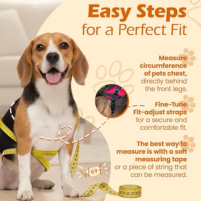 Bark Appeal Pink No-Pull Dog Harness for XS to Small Sized Pets – Adjustable, Reflective Vest with 3 Leash Clips for Added Control, Easy Walks & Training – Small