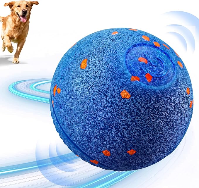 Bsyisoue Interactive Dog Toys – Automatic Moving Dog Ball, Auto Bounce & Roll, Chew-Resistant E-TPU, IPX7 Waterproof, 3 Play Modes, One-Click, USB Rechargeable – Indoor/Outdoor for Med/Lg Dogs