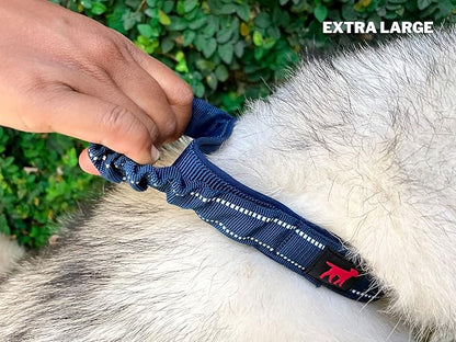 Tuff Pupper Heavy Duty Dog Collar with Handle | Ballistic Nylon Heavy Duty Collar | Padded Reflective Dog Collar with Adjustable Stainless Steel Hardware | Convenient Sizing for All Breeds