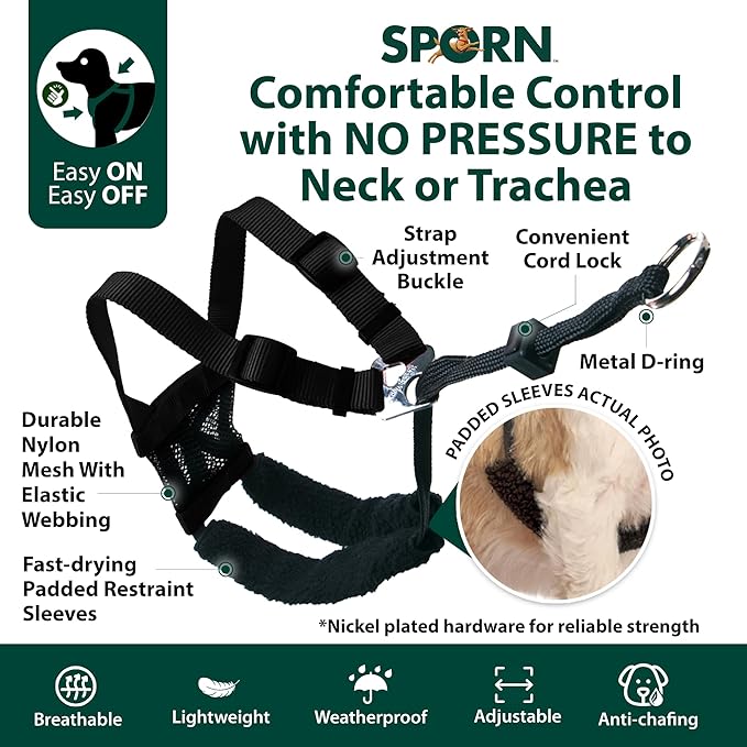 Sporn Mesh Non Pull Dog Harness Medium Blue, Perfect for Training-Stops Dogs from Pulling and Choking on Walks for Small, Medium and Large Dogs, Puppy, No Pull, No Choke Harness