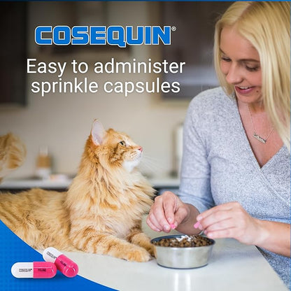 Nutramax Cosequin for Cats Joint Health Supplement, Contains Glucosamine for Cats, Plus Chondroitin, Supports Healthy Joints, for all Breeds and Sizes, Sprinkle Capsules, 55 Count