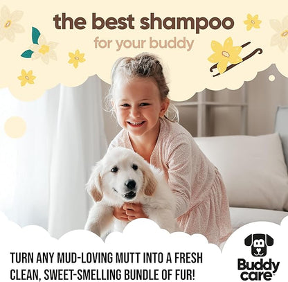 Vanilla & Shea Butter Dog Shampoo - (33.8oz) Itch Relief & Dog Shampoo Sensitive Skin Care, Dog Shampoo and Conditioner, Premium Dog Grooming Supplies for All Breeds