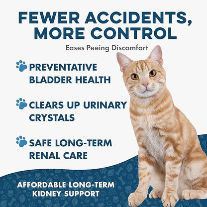 Cat UTI Remedy & Kidney Support for Cats, Natural Urinary Tract Infection and Cat Bladder Crystals Treatment Helps Flush Out Kidney Stones, Clears Infection, & Improves Kidneys Health, 400 Tiny Pills