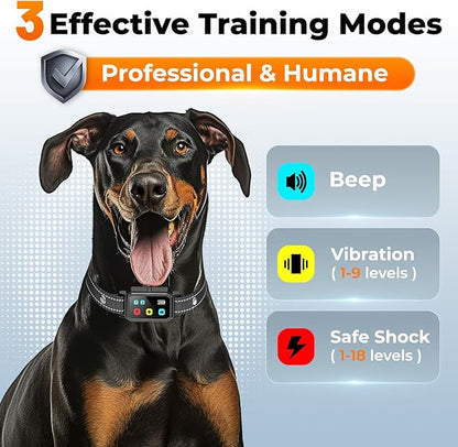 Dog Training Collar, 3300FT Dog Training Collar with Remote, IPX7 Waterproof Collar with Beep, Vibration, Fits for Large Medium Small Dogs, Keypad Lock and Flashing Light (10-120Lbs)