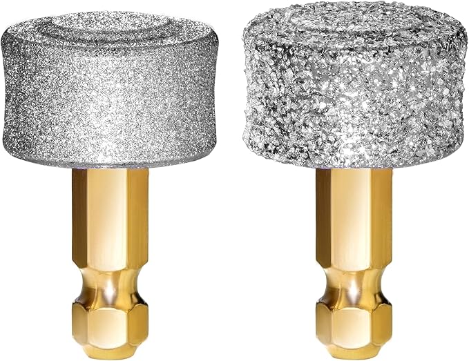 LUCKY TAIL - Dog Nail Grinder - Hard & Soft Replacement Heads - Small & Large Dogs - Premium Quality - Diamond Tip Drill Bit - Professional Dog Nail Trimmers - Grooming Tool kit - 2 Pack