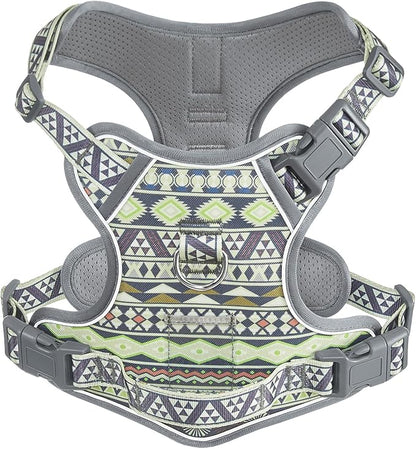 Dog Harness for X-Small Dog Breed, Light Pet Vest Harness with 2 Leash Clips and 3 Buckles, Easy to Wear, Adjustable Reflective Soft Padded, Boston Terrier, Poodles, XS