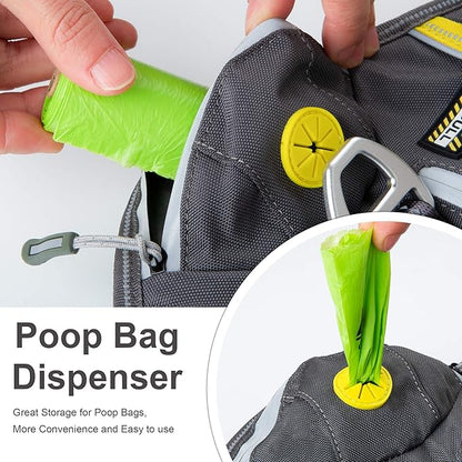 Fida Dog Harness, Multi-Functional No-Pull Pet Vest Harness with Saddle Bags Backpack, Front Leash Clip, Adjustable Soft Padded Reflective No-Choke Dog Vest Heavy Duty for Medium & Small Dog, M, Black