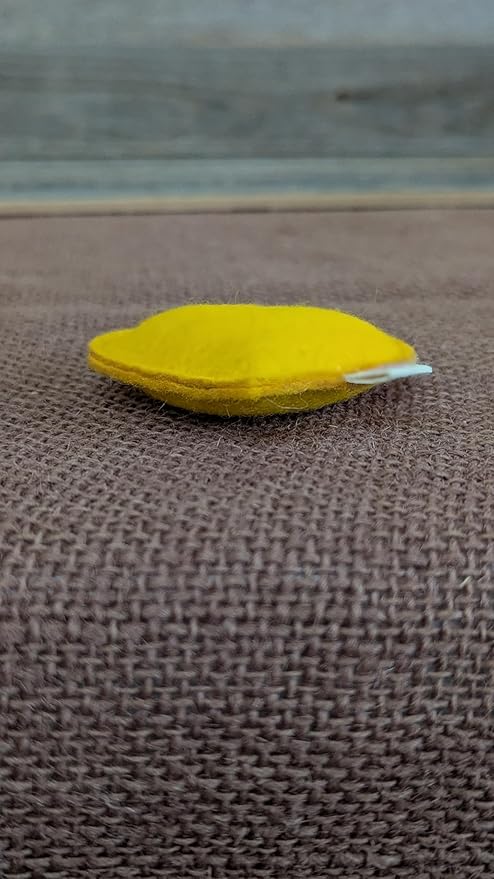 Catnip Toy – Heart Shape, Organic Catnip, 100% Wool Felt, Grown & Made in The USA - Yellow