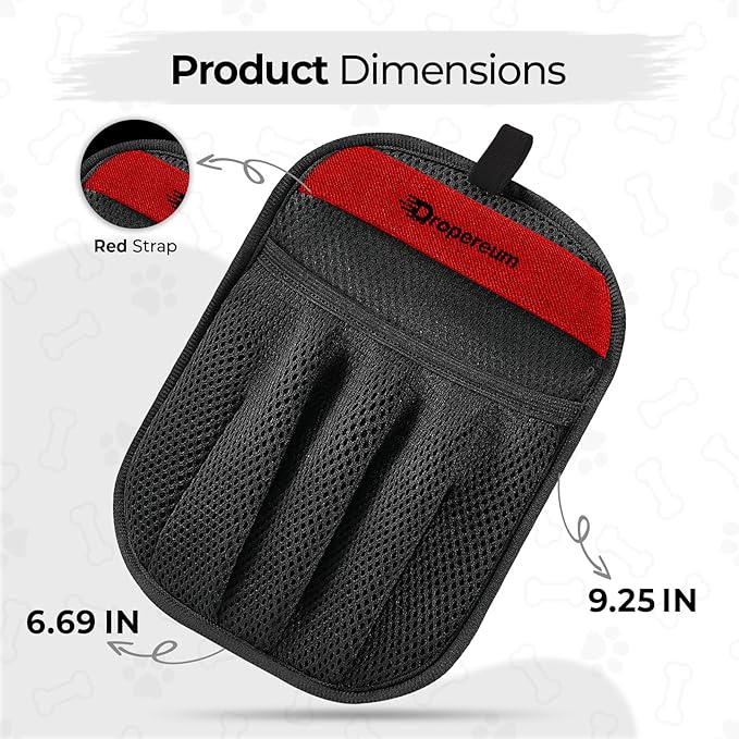 Pet Hair Removal Gloves - Pet Hair Remover Gloves, Upgraded Pet Hair Removal Gloves for Cats & Dogs, Five Finger Electrostatic Reusable Magic Brush for Carpet Clothing Laundry Couch & Car Seat