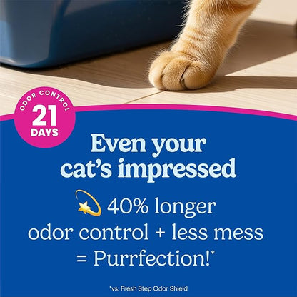 Fresh Step Clean Paws Advanced Multi Cat Clumping Litter with Febreze Freshness, 18.5 lb Each, Pack of 2 (Package May Vary)