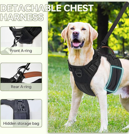 Dog Lift Harness for Male Dogs - 2-in-1 Full Body Support Aid & Sling, Comfortable & Chafe-Free for Post-Surgery Recovery and Elderly Dog Mobility, Hind Leg Assistance, Supports up to 40 Lbs (M)