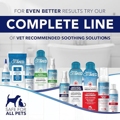 TropiClean Oxymed Medicated Cat & Dog Shampoo and Conditioner Set for Itchy Skin, Skin Soothing Oatmeal Shampoo & Conditioner for Dogs & Cats | Set of 2