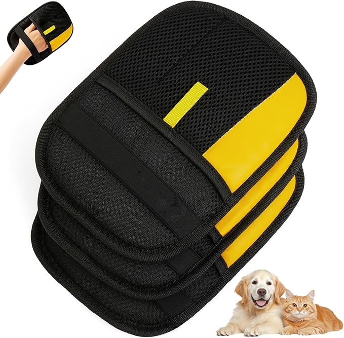 3Pcs Pet Hair Removal Glove for Cats & Dogs, Reusable Electrostatic Pet Hair Gloves,Pet Hair Remover, Newly Upgraded Pet Hair Removal Tool for Car Seat,Clothing,Carpet,Couch